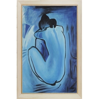 La Pastiche Blue Nude with Constantine Frame, 28.5" x 40.5" - Bed Bath